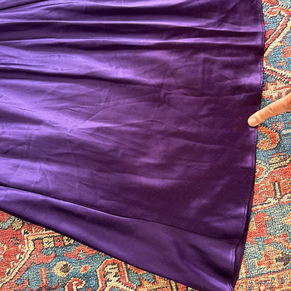 Morgan and Co. Vintage Y2K Purple Prom Maxi Dress Satin Corset 2000s Sz Small - Picture 4 of 8